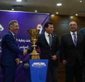 مؤتمر صحفي لوزير الرياضة ورئيس اتحاد السلة في ختام زيارة كأس العالم لمصر