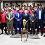 تكريم معالي وزير الشباب والرياضة لمنتخبي مصر تحت ١٦ سنة ناشئين ناشئات بعد الفوز بكأس افريقيا والتأهل لكأس العالم ٢٠٢٢